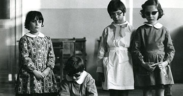 Allieve dell'Istituto dei ciechi in una foto degli anni sessanta